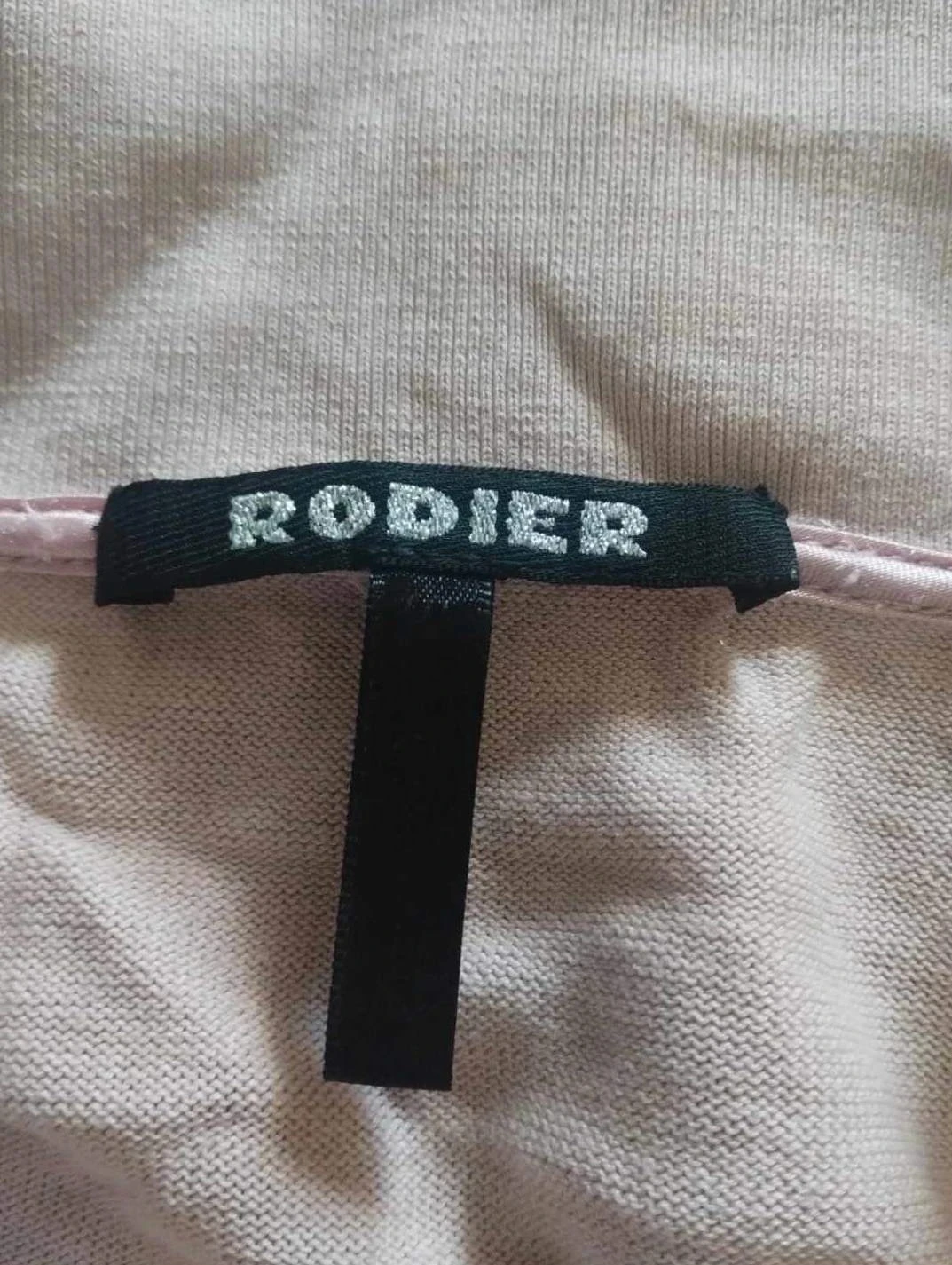 Polo de manga corta rosado, seda/algodón, Rodier, T42 – photo 6